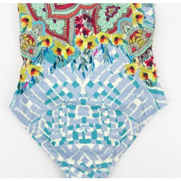 NWT Johnny Was Elena Twist One-Piece Swimsuit, Size XS - Picture 7 of 16